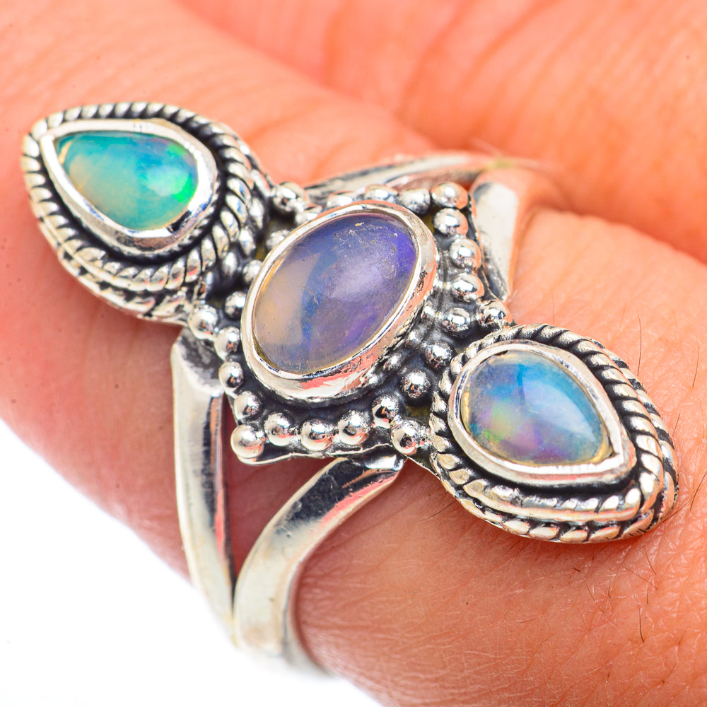 Ethiopian Opal Rings handcrafted by Ana Silver Co - RING73703