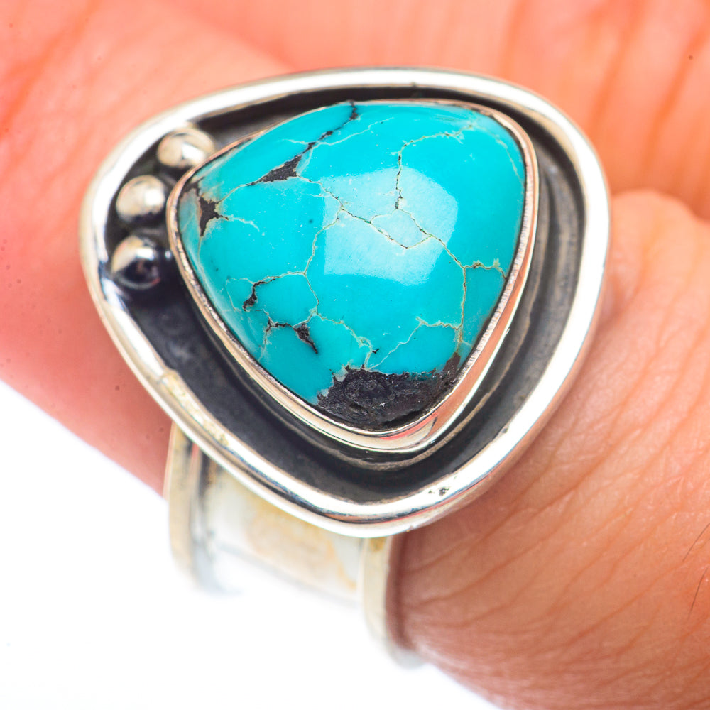 Tibetan Turquoise Rings handcrafted by Ana Silver Co - RING73708
