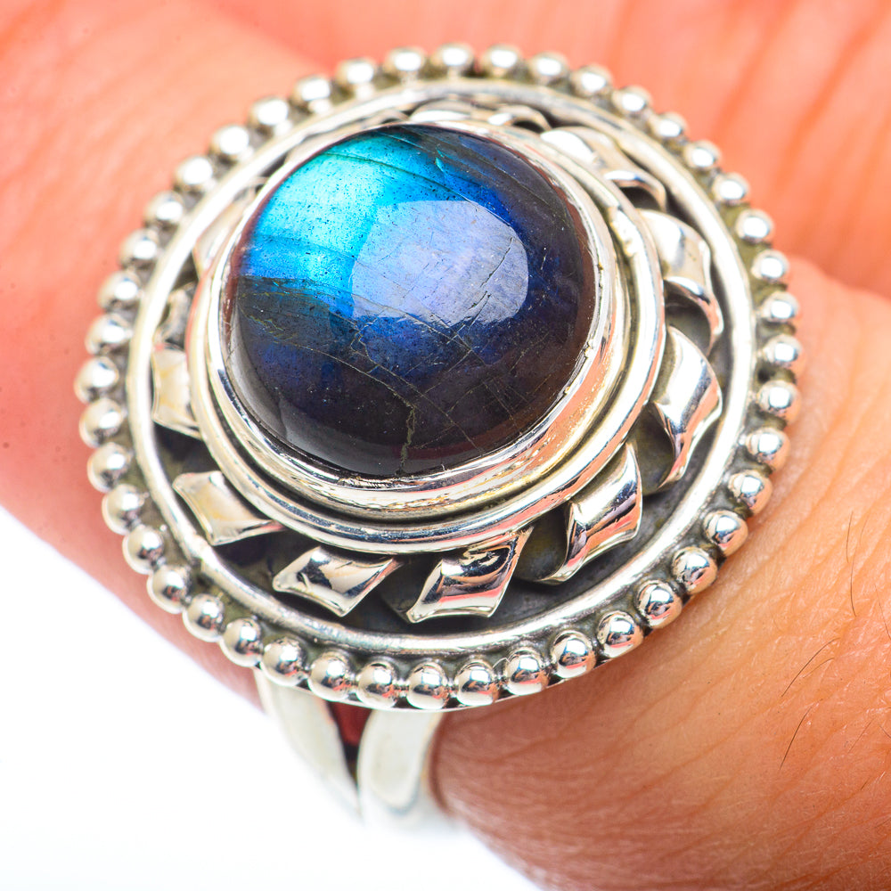 Labradorite Rings handcrafted by Ana Silver Co - RING73709