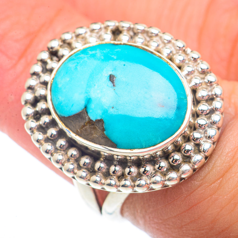 Tibetan Turquoise Rings handcrafted by Ana Silver Co - RING73714