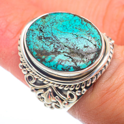 Tibetan Turquoise Rings handcrafted by Ana Silver Co - RING73715