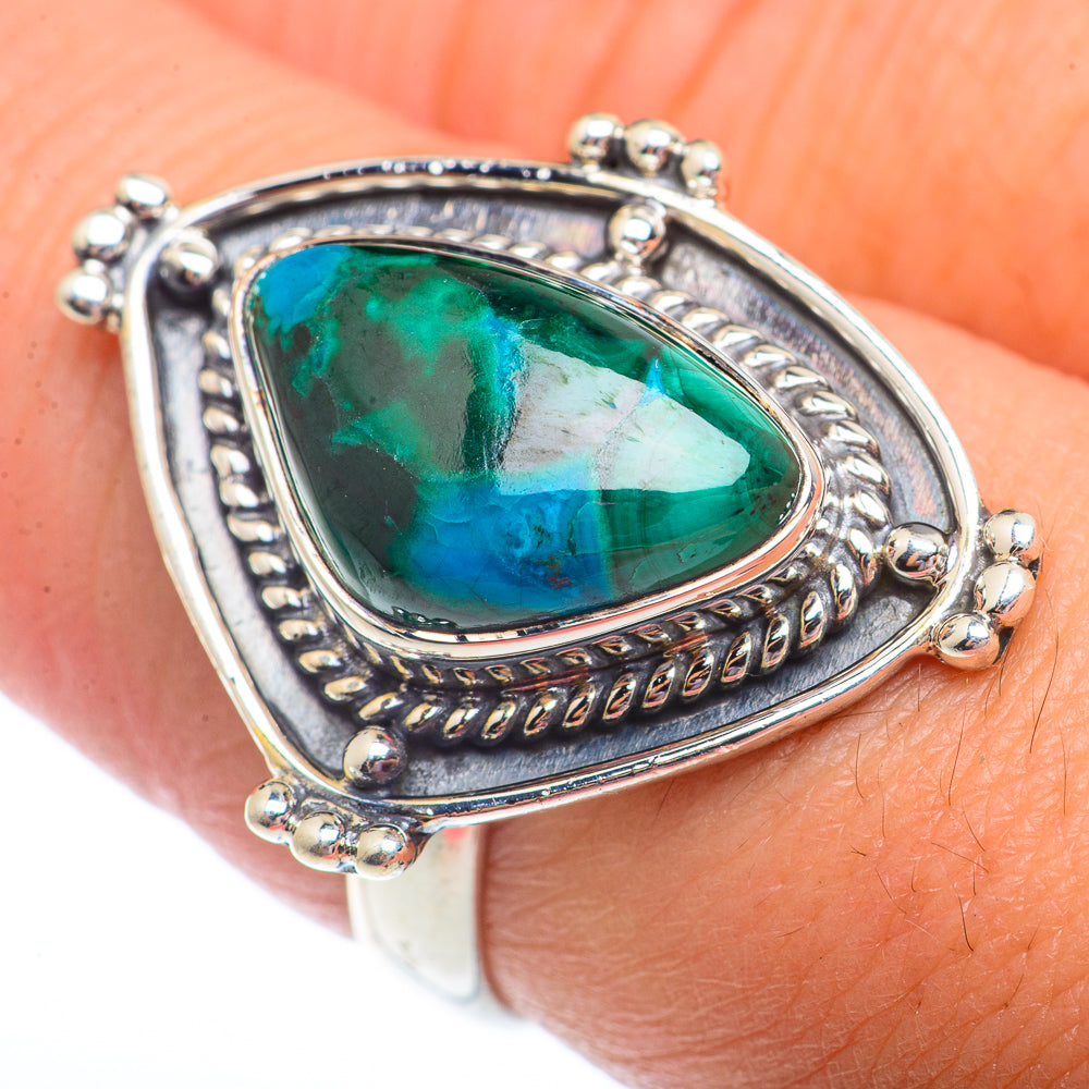 Chrysocolla Rings handcrafted by Ana Silver Co - RING73716