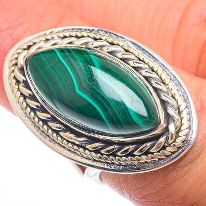 Malachite Rings handcrafted by Ana Silver Co - RING73717