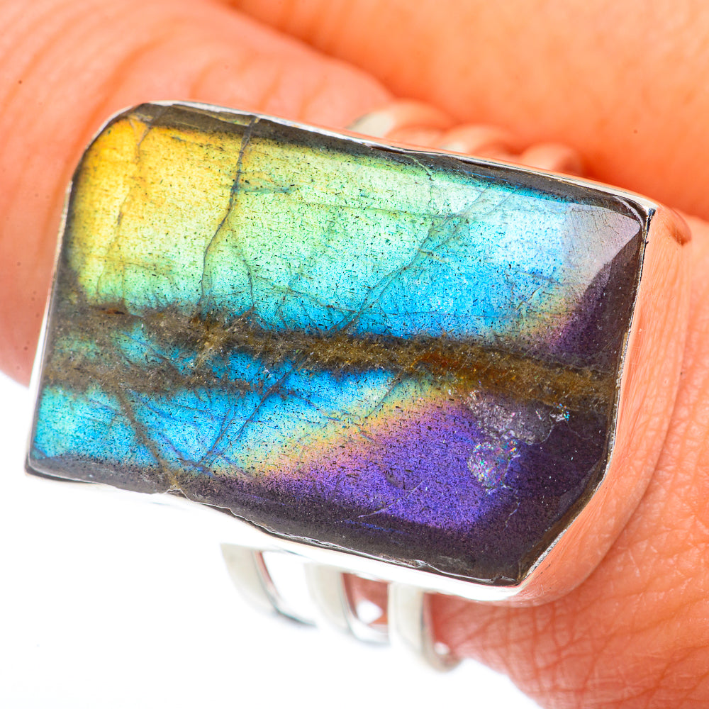 Labradorite Rings handcrafted by Ana Silver Co - RING73742