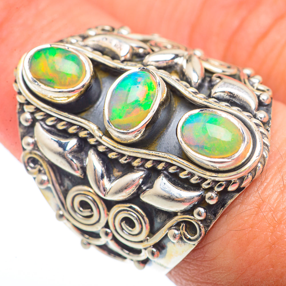 Ethiopian Opal Rings handcrafted by Ana Silver Co - RING73745