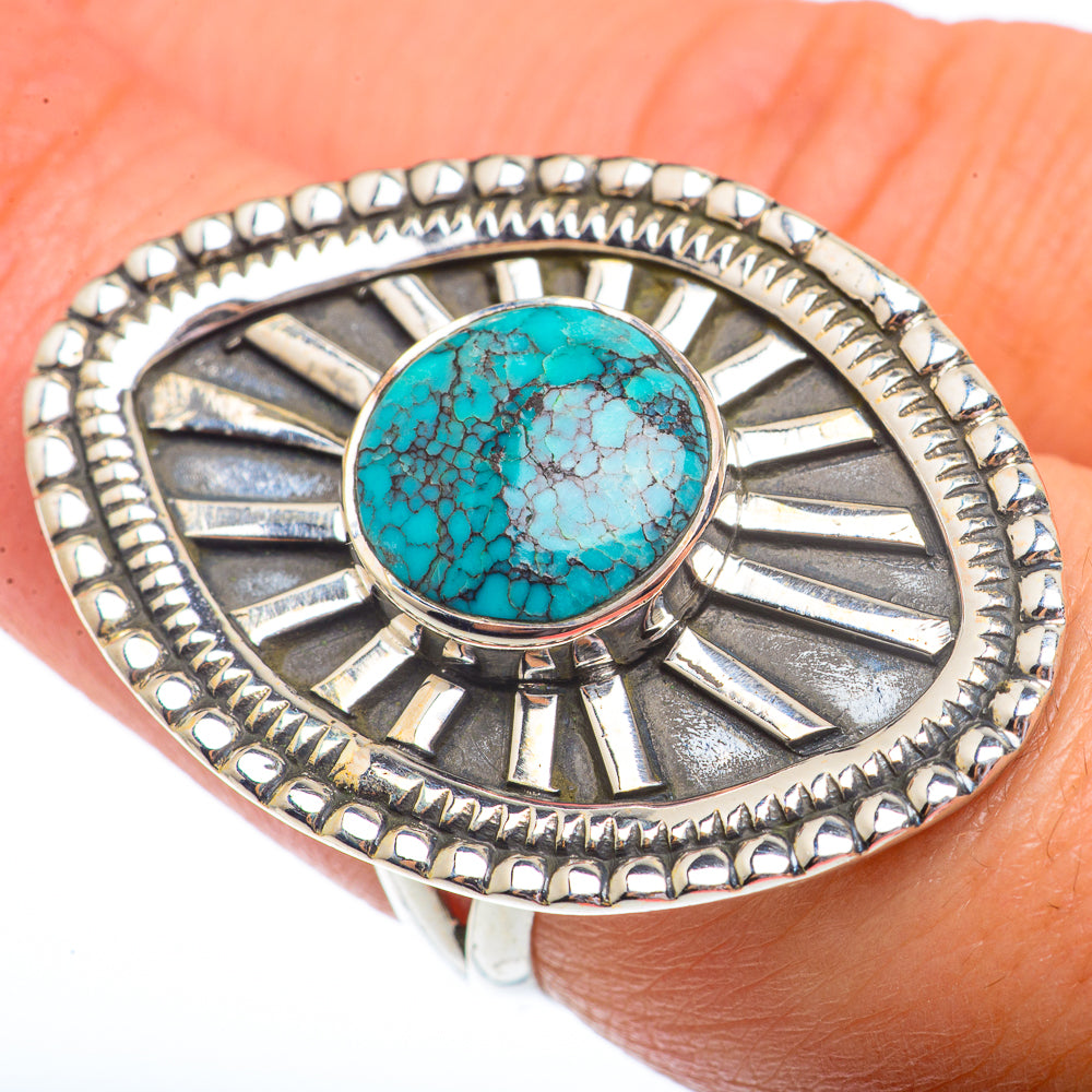 Tibetan Turquoise Rings handcrafted by Ana Silver Co - RING73749