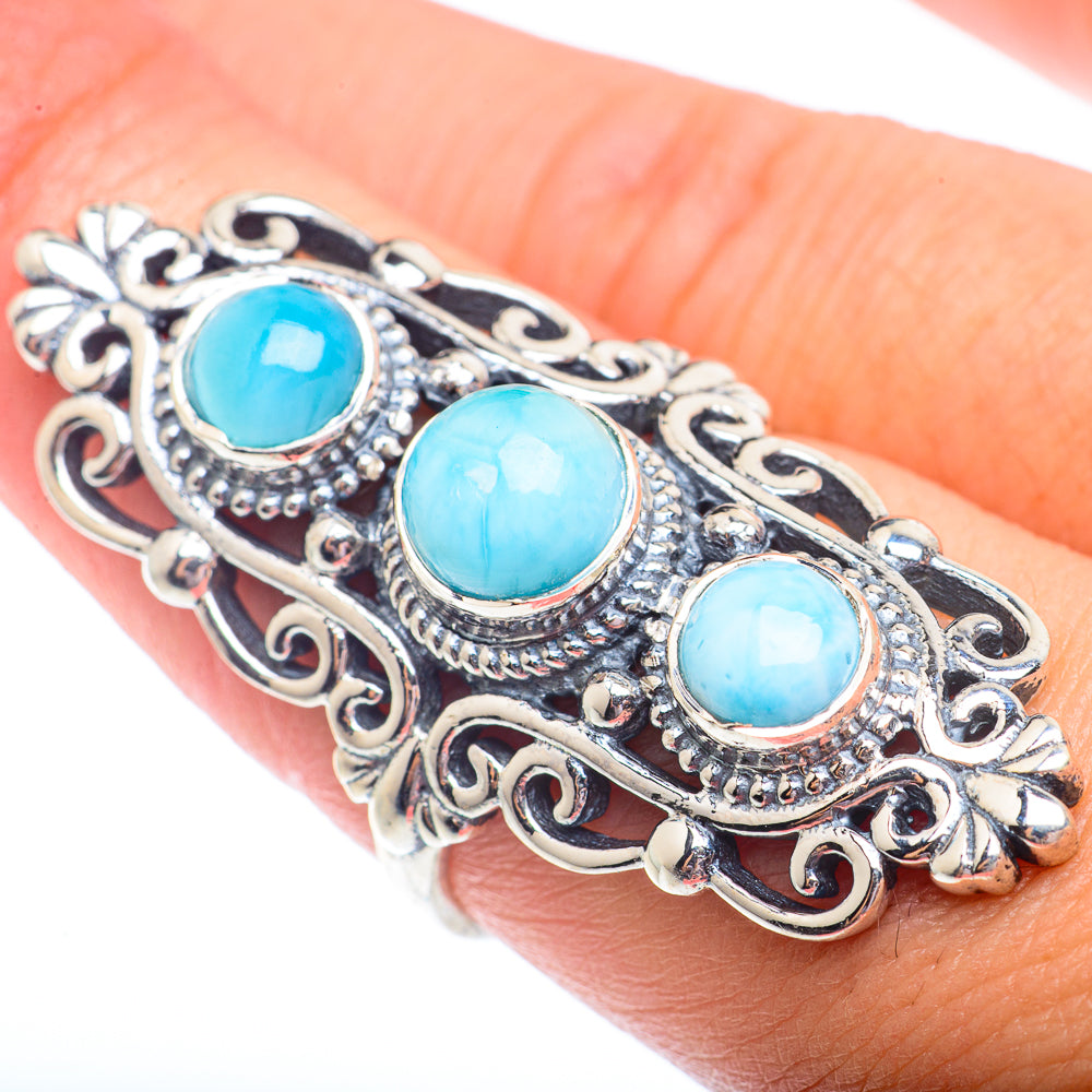 Larimar Rings handcrafted by Ana Silver Co - RING73752