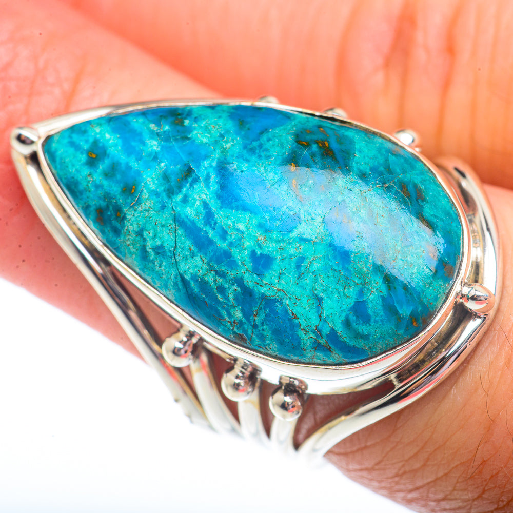 Chrysocolla Rings handcrafted by Ana Silver Co - RING73761