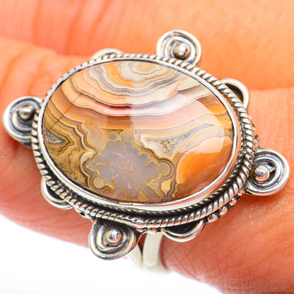 Laguna Lace Agate Rings handcrafted by Ana Silver Co - RING73763