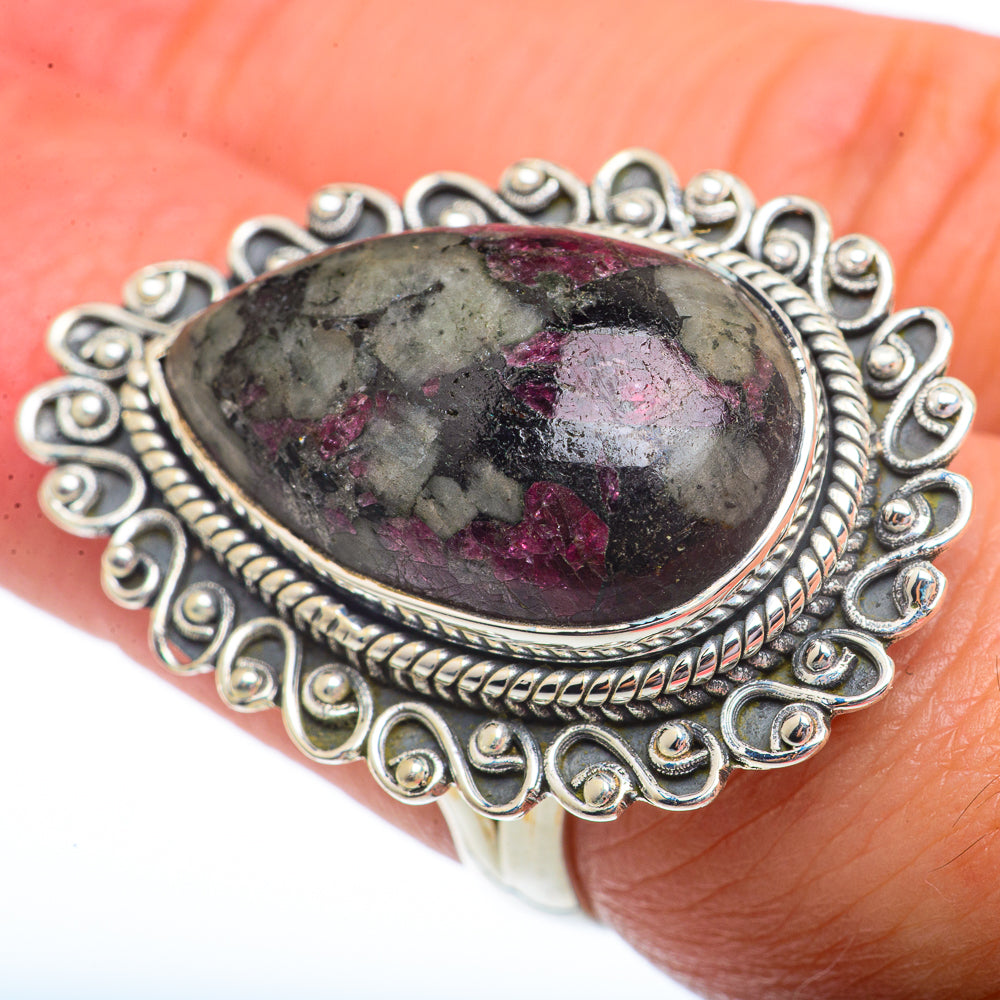 Russian Eudialyte Rings handcrafted by Ana Silver Co - RING73767