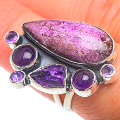 Stichtite, Amethyst Rings handcrafted by Ana Silver Co - RING73768