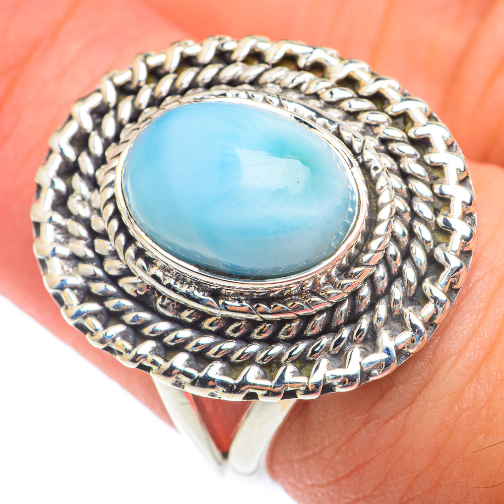 Larimar Rings handcrafted by Ana Silver Co - RING73775