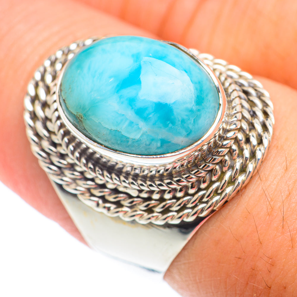Larimar Rings handcrafted by Ana Silver Co - RING73779