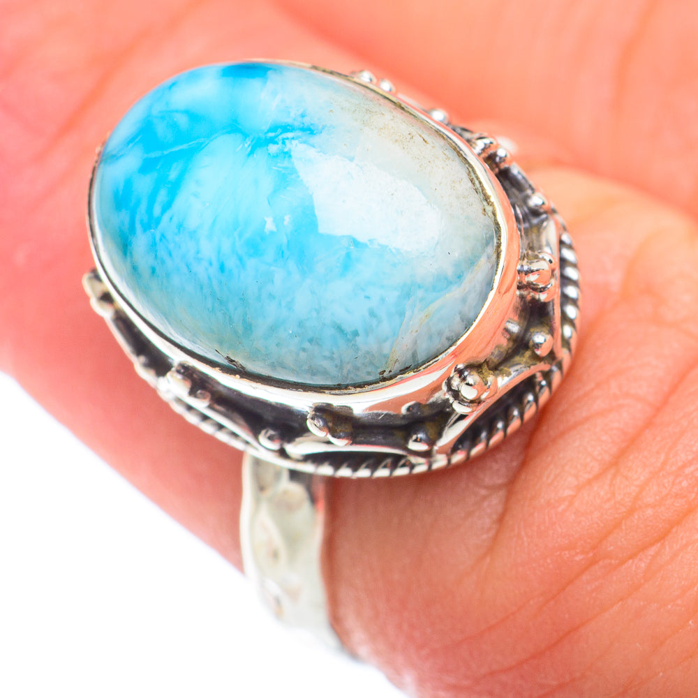 Larimar Rings handcrafted by Ana Silver Co - RING73783