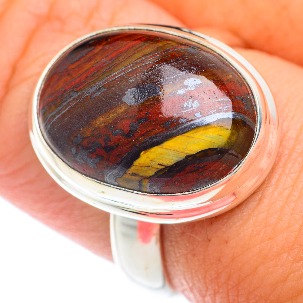 Red Tiger Iron Rings handcrafted by Ana Silver Co - RING73787