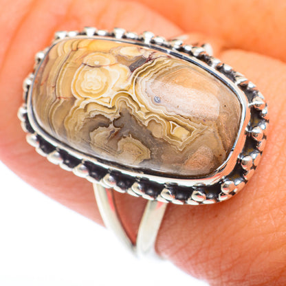 Laguna Lace Agate Rings handcrafted by Ana Silver Co - RING73792