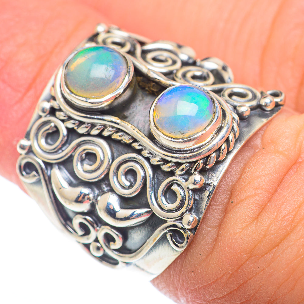 Ethiopian Opal Rings handcrafted by Ana Silver Co - RING73811