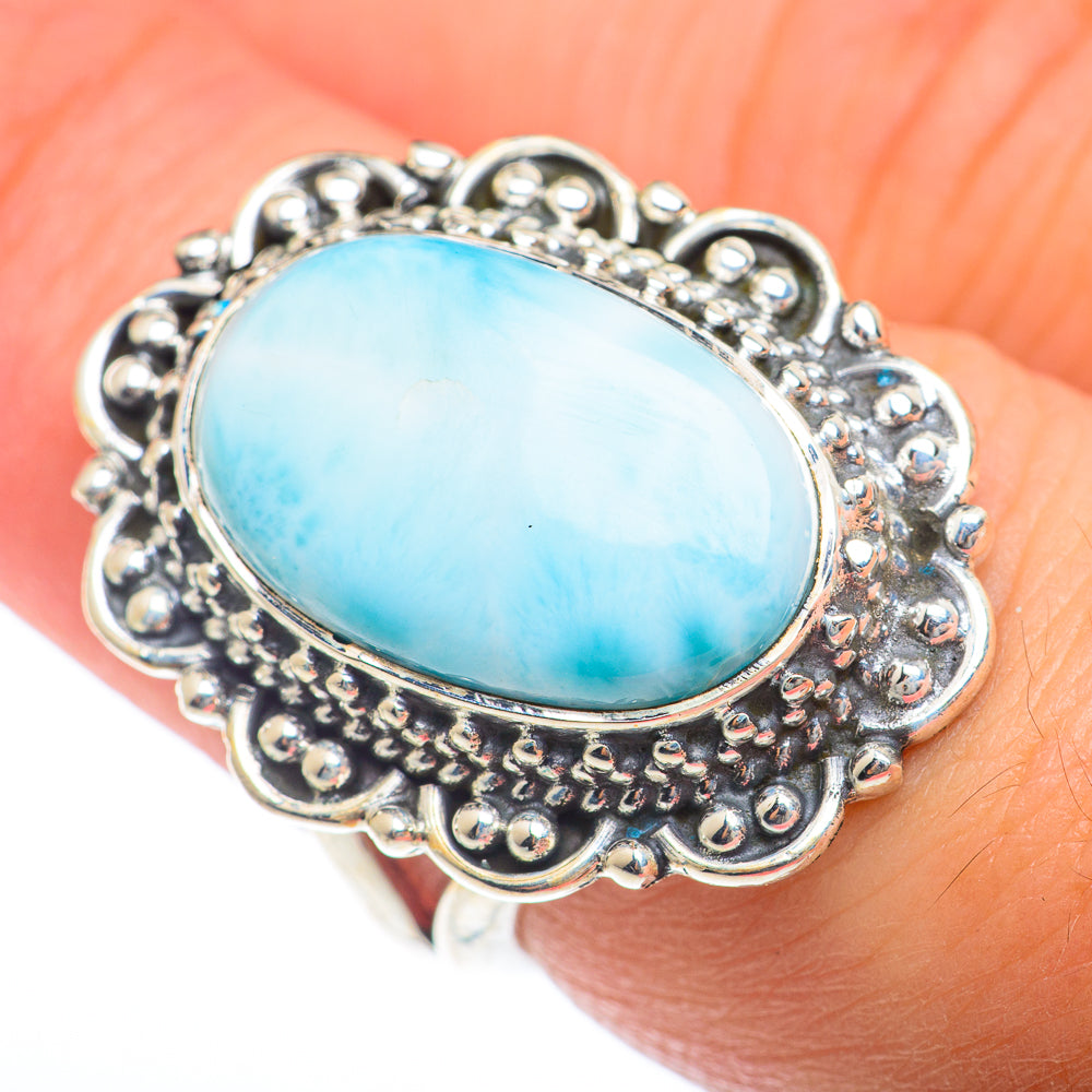Larimar Rings handcrafted by Ana Silver Co - RING73820