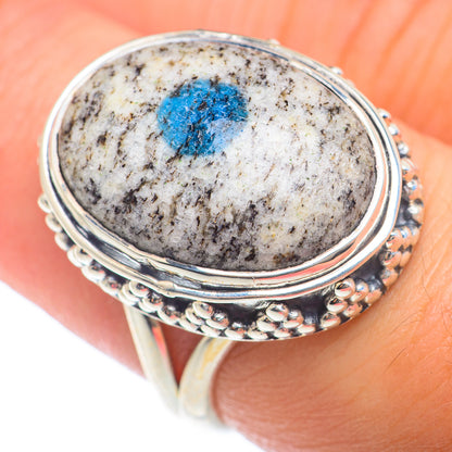 K2 Blue Azurite Rings handcrafted by Ana Silver Co - RING73825