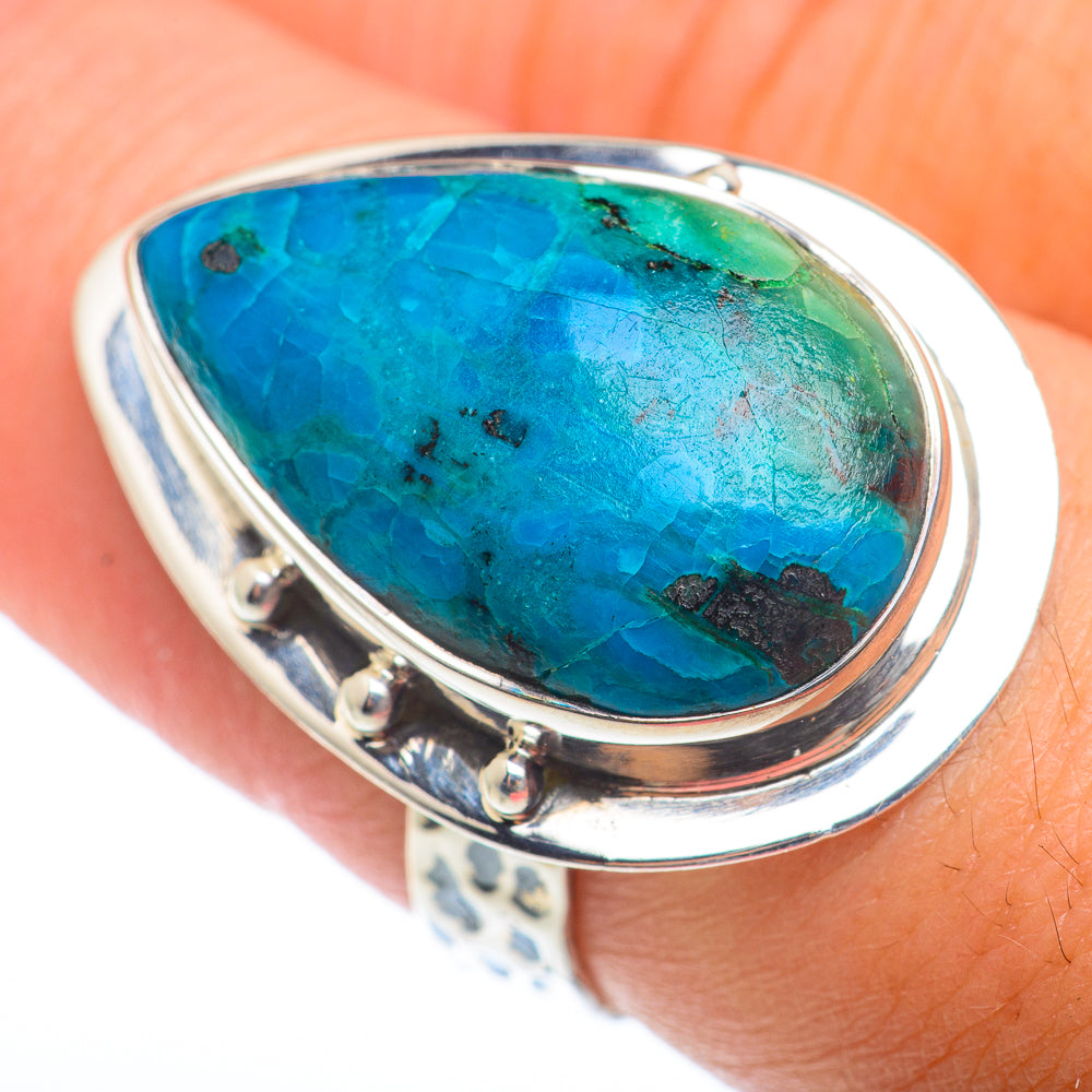 Chrysocolla Rings handcrafted by Ana Silver Co - RING73826