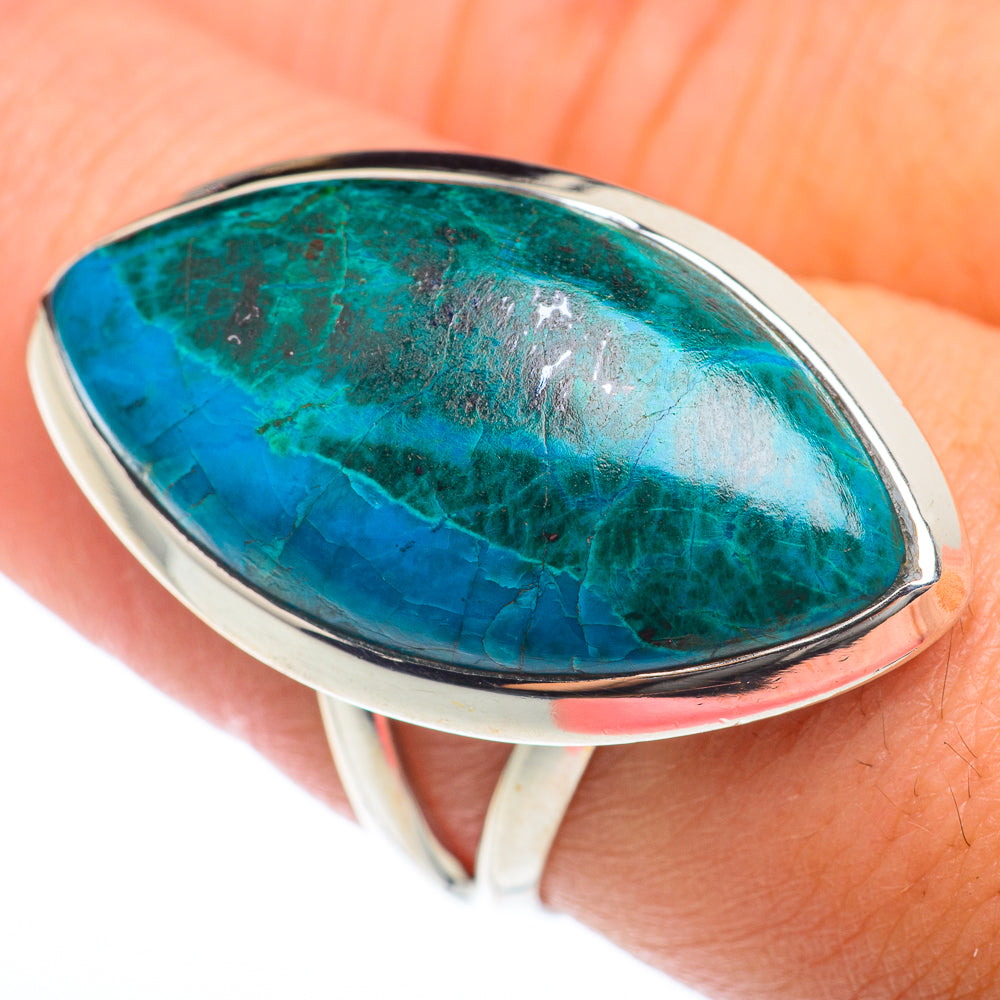 Chrysocolla Rings handcrafted by Ana Silver Co - RING73827