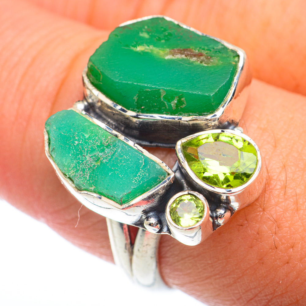 Chrysoprase Rings handcrafted by Ana Silver Co - RING73828