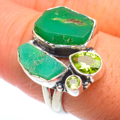 Chrysoprase Rings handcrafted by Ana Silver Co - RING73828