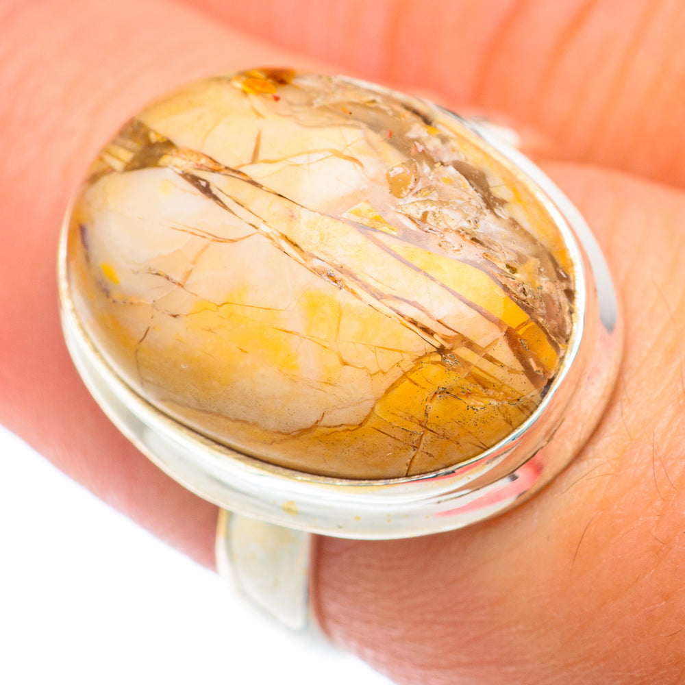 Brecciated Mookaite Rings handcrafted by Ana Silver Co - RING73837
