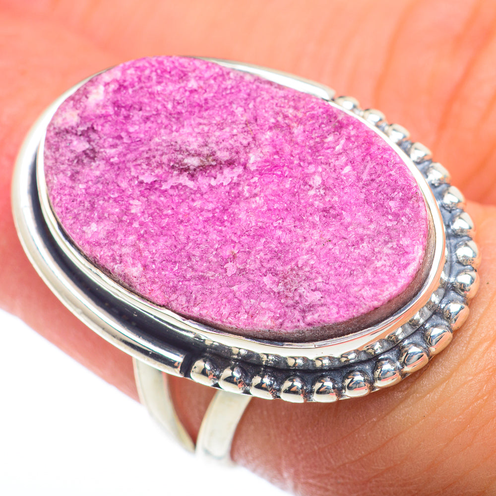 Cobalto Calcite Druzy Rings handcrafted by Ana Silver Co - RING73838