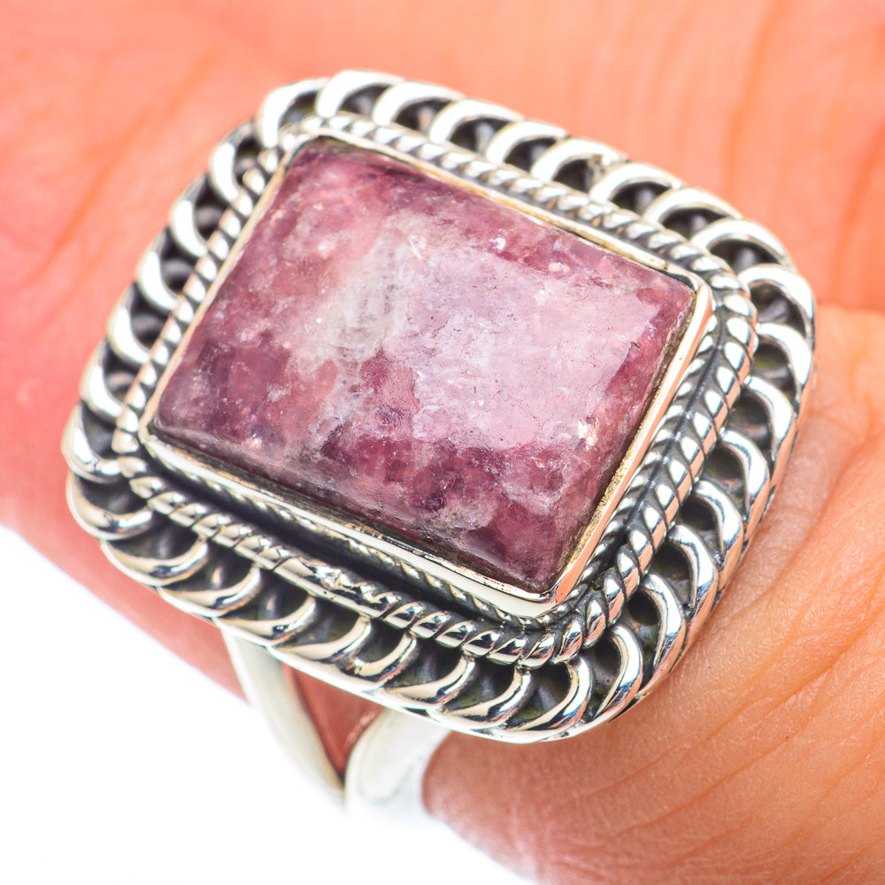 Lepidolite Rings handcrafted by Ana Silver Co - RING73839