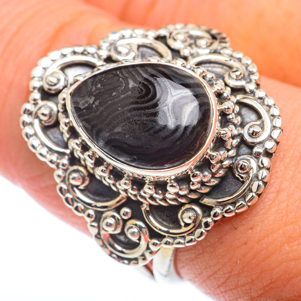 Psilomelane Rings handcrafted by Ana Silver Co - RING73847