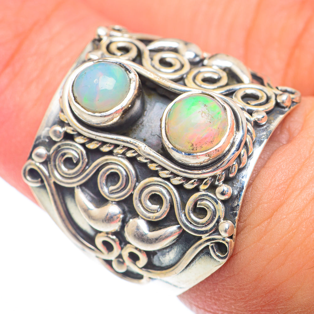 Ethiopian Opal Rings handcrafted by Ana Silver Co - RING73855
