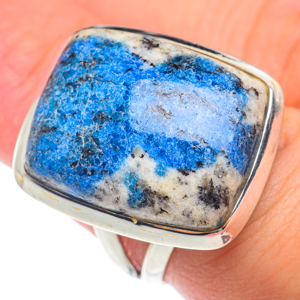 K2 Blue Azurite Rings handcrafted by Ana Silver Co - RING73862