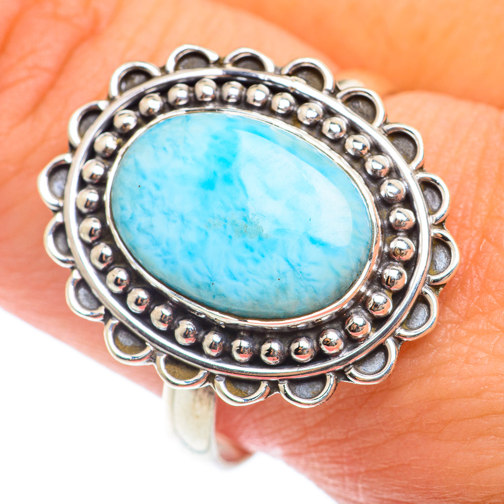 Larimar Rings handcrafted by Ana Silver Co - RING73867