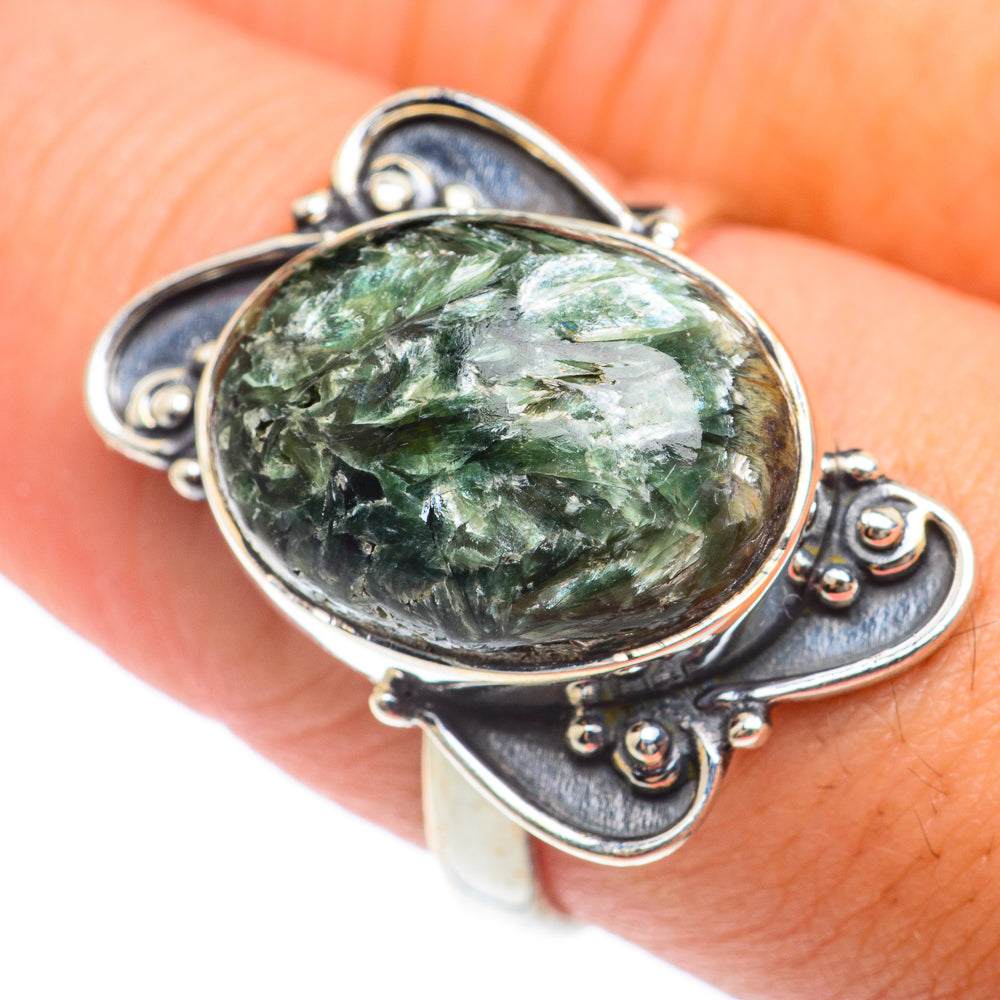 Seraphinite Rings handcrafted by Ana Silver Co - RING73869