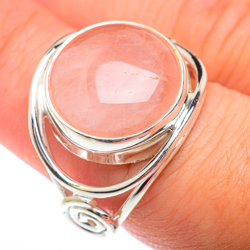 Rose Quartz Rings handcrafted by Ana Silver Co - RING73879