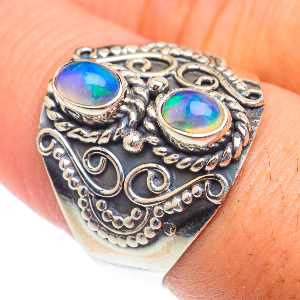 Ethiopian Opal Rings handcrafted by Ana Silver Co - RING73894