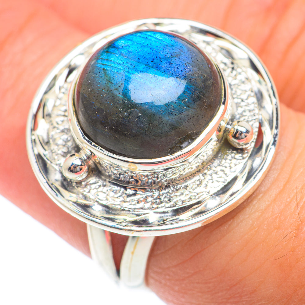 Labradorite Rings handcrafted by Ana Silver Co - RING73905