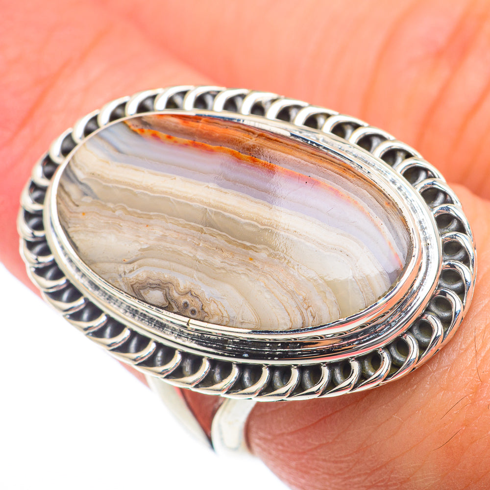 Laguna Lace Agate Rings handcrafted by Ana Silver Co - RING73912