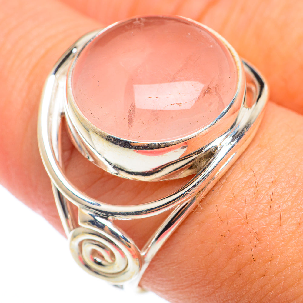 Rose Quartz Rings handcrafted by Ana Silver Co - RING73920
