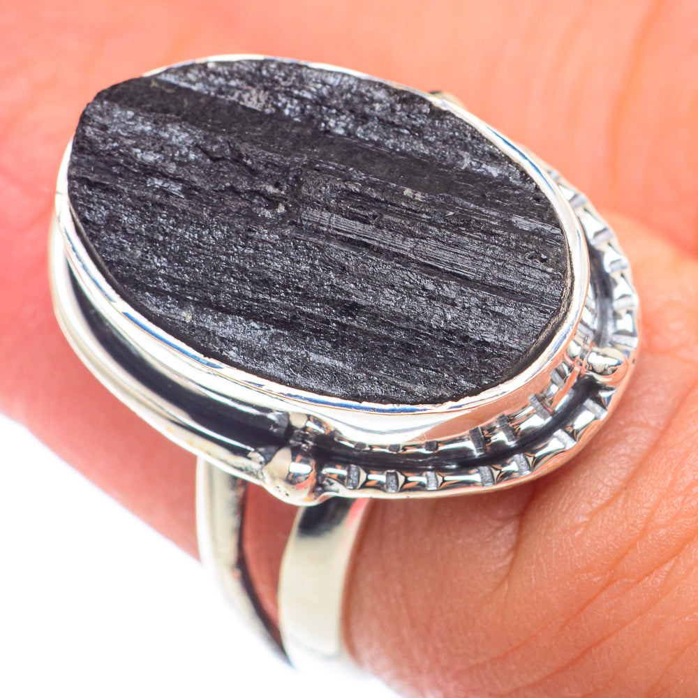 Black Tourmaline Rings handcrafted by Ana Silver Co - RING73924