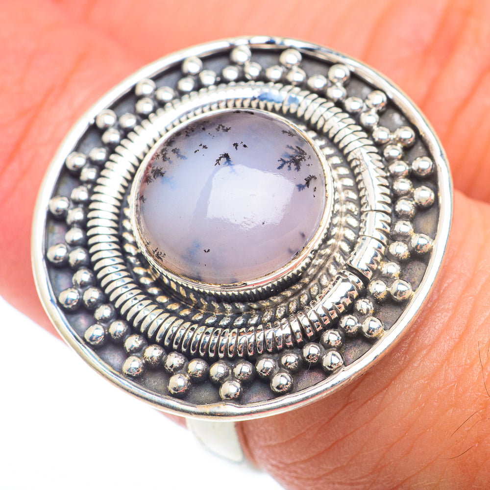 Dendritic Opal Rings handcrafted by Ana Silver Co - RING73927