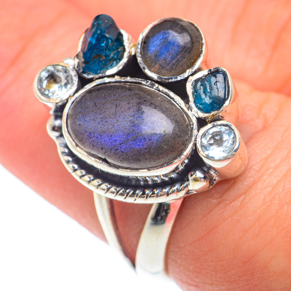 Labradorite Rings handcrafted by Ana Silver Co - RING73943