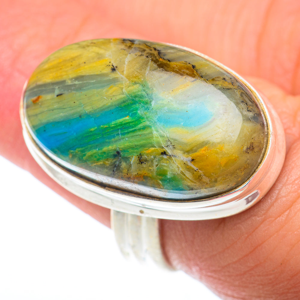 Peruvian Opal Rings handcrafted by Ana Silver Co - RING73947