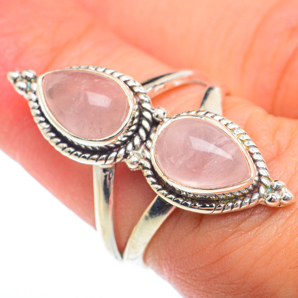 Rose Quartz Rings handcrafted by Ana Silver Co - RING73955