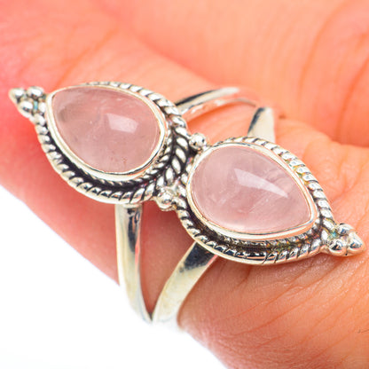 Rose Quartz Rings handcrafted by Ana Silver Co - RING73955