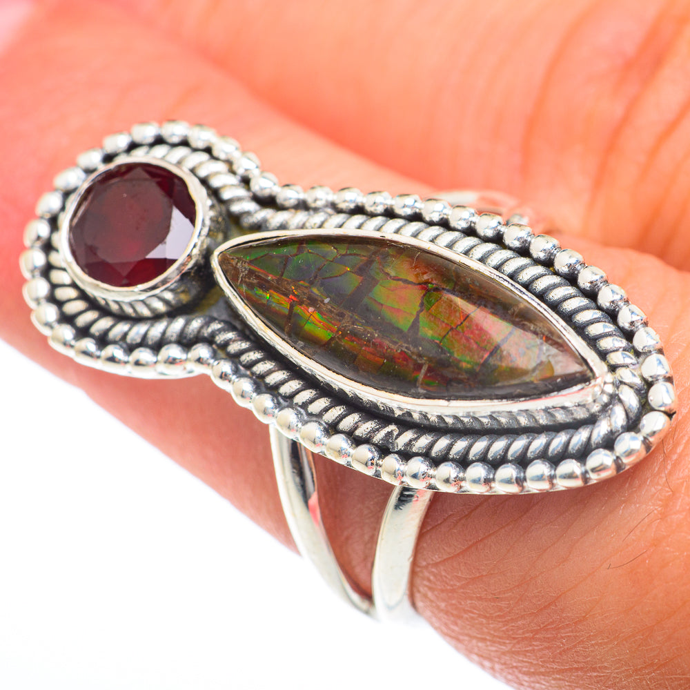 Ammolite Rings handcrafted by Ana Silver Co - RING73957
