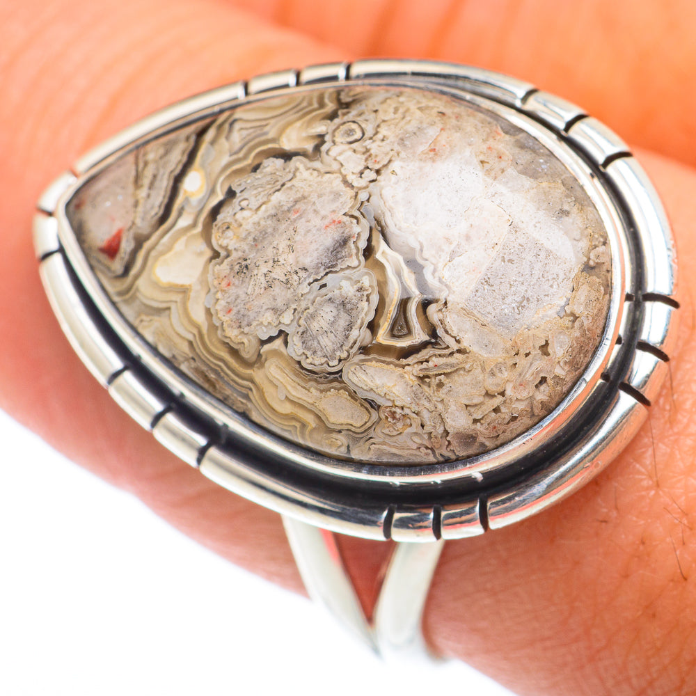 Laguna Lace Agate Rings handcrafted by Ana Silver Co - RING73967