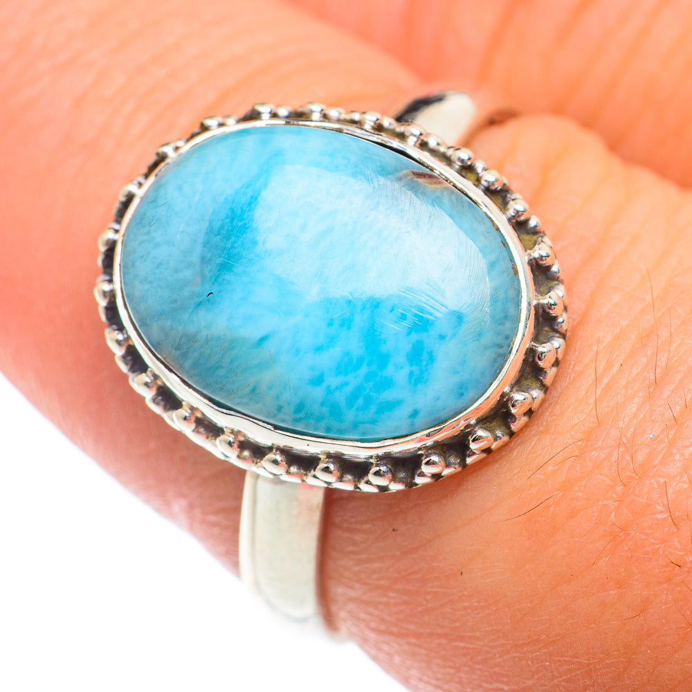 Larimar Rings handcrafted by Ana Silver Co - RING73986