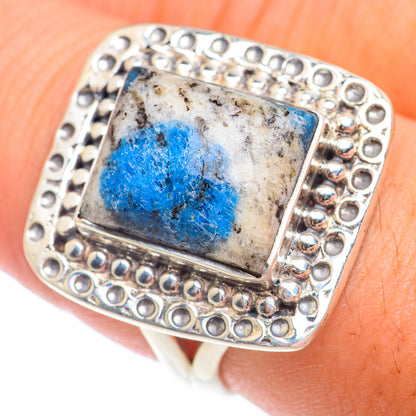 K2 Blue Azurite Rings handcrafted by Ana Silver Co - RING73987